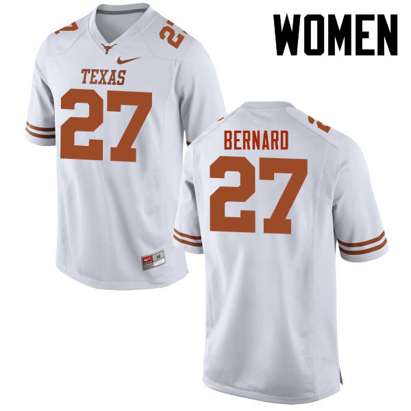 Women #27 Roderick Bernard Texas Longhorns College Football Jerseys-White